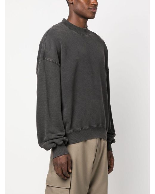Off-White c/o Virgil Abloh Gray Super Moon Arrow Over Cotton Sweatshirt for men