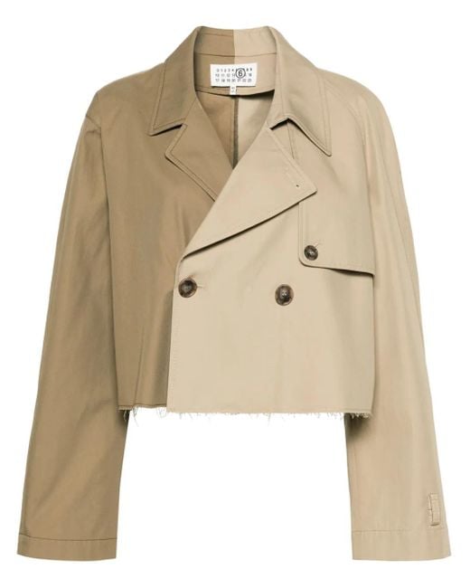 Veste Crop À Design Colour Block MM6 by Maison Martin Margiela en coloris Natural