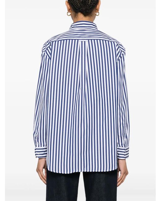 Ralph Lauren ストライプ シャツ Blue
