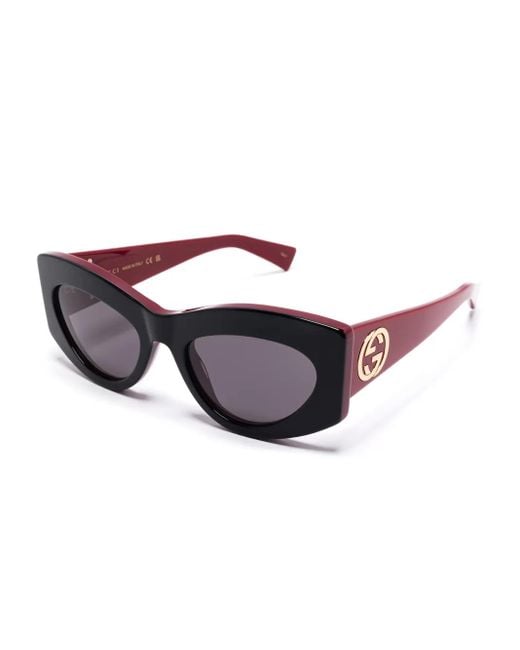 Gucci Black Cat Eye-Frame Sunglasses