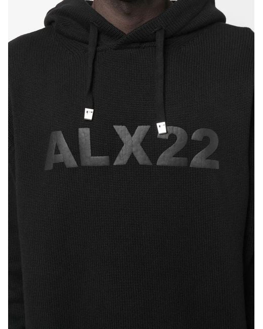 1017 ALYX 9SM Black Logo-Print Hoodie for men