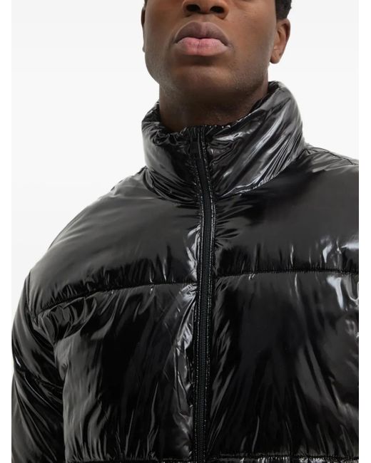 Karl Lagerfeld Gray Zip Puffer Jacket for men