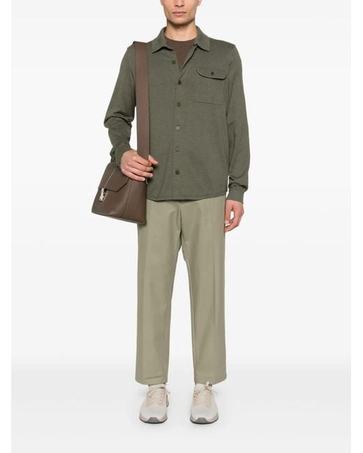 Bompard Green Knitted Shirt for men