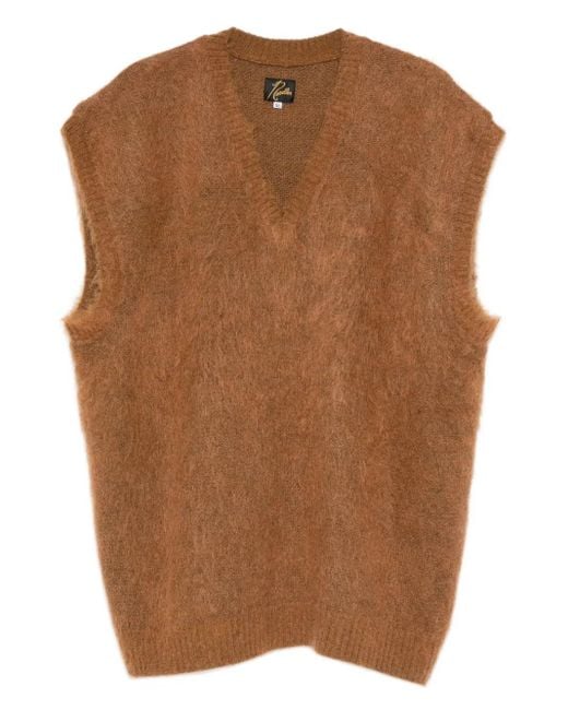 Gilet En Laine Needles pour homme en coloris Brown
