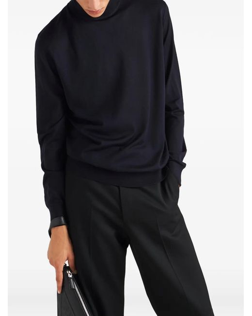 Jersey De Cuello Alto De Lana, Hombre, Talla Prada de hombre de color Blue