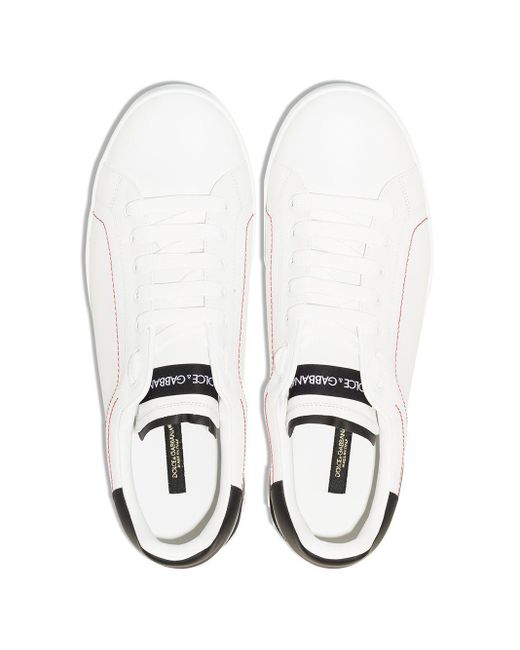 Sneakers Classic Portofino di Dolce & Gabbana in White da Uomo