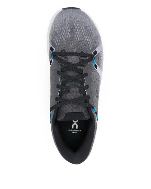 On Shoes Gray Logo-Print Sneakers for men