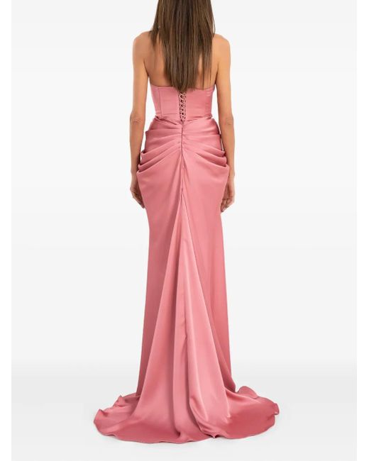 Ana Radu Pink Strapless Maxi Dress