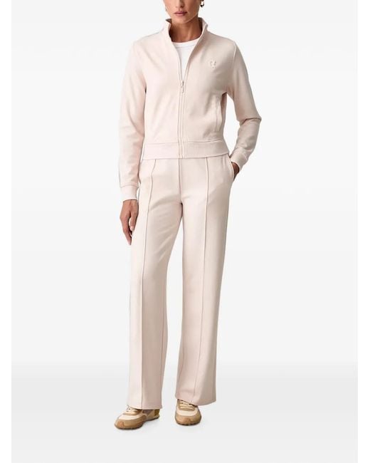 Guess Natural Logo-Patch Zip-Up Jacket