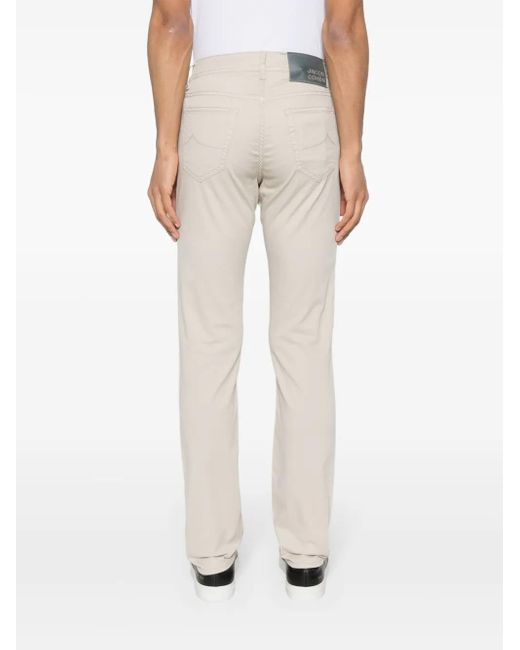 Jacob Cohen Natural Bard Gabardine Trousers for men
