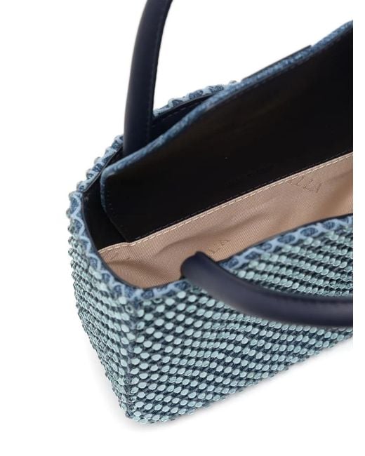Le Silla Blue Gilda Rhinestone-Embellished Mini Bag