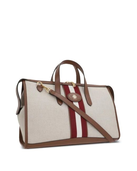 トートバッグ Bally Beckett N S Tote Bag In Canvas Bally Beckett Tote Bag in Brown | Lyst