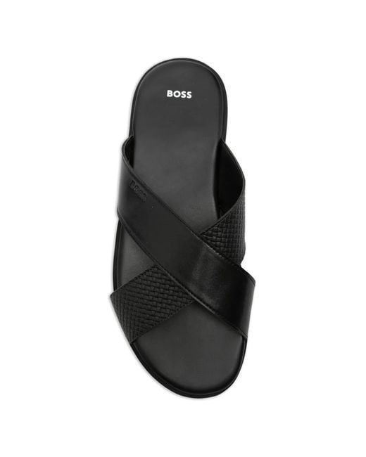 Boss Black Claquettes Darrel À Brides Croisées for men