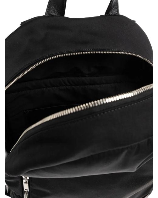Jil Sander Black Logo-Patch Backpack for men