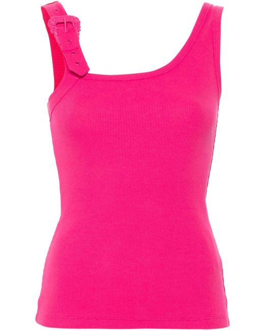 Versace Pink Buckle-Embellished Tank Top