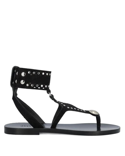 Isabel Marant Black Edil Studded Leather Sandals