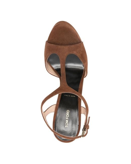 Tom Ford Brown Platform Heeled Sandals