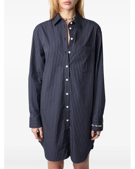 Zadig & Voltaire Blue Rorning Pop Mini Dress