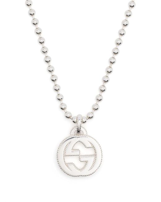 Gucci White Halskette mit GG