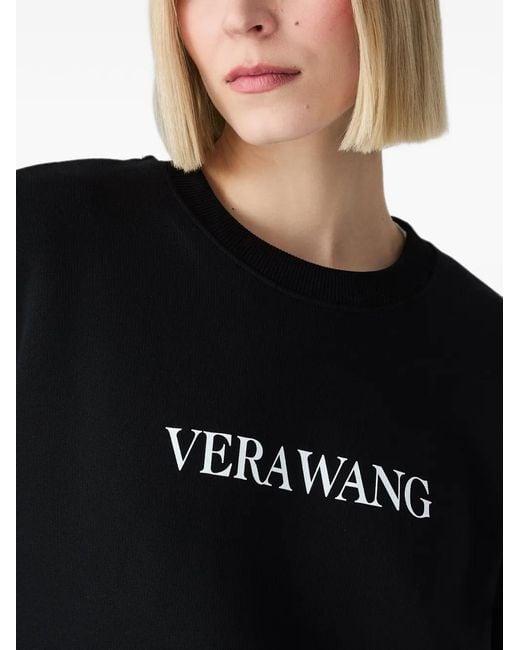 Vera Wang Black Sweat À Logo Imprimé