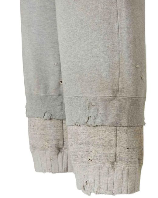 Pantalones con efecto envejecido en el dobladillo Maison Mihara Yasuhiro de hombre de color Gray