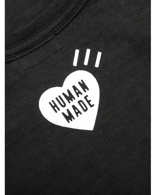 Human Made Black Duck-Heart T-Shirt for men