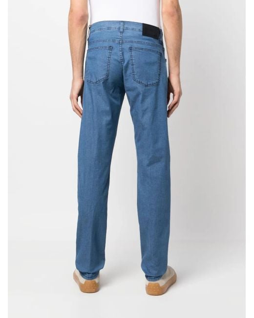 Vaqueros Rectos Canali de hombre de color Blue