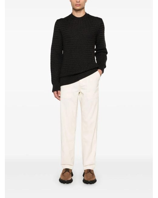 Tagliatore Black Interwoven Sweater for men