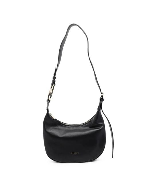 MY BEST BAG Black Small Leonie Leather Shoulder Bag
