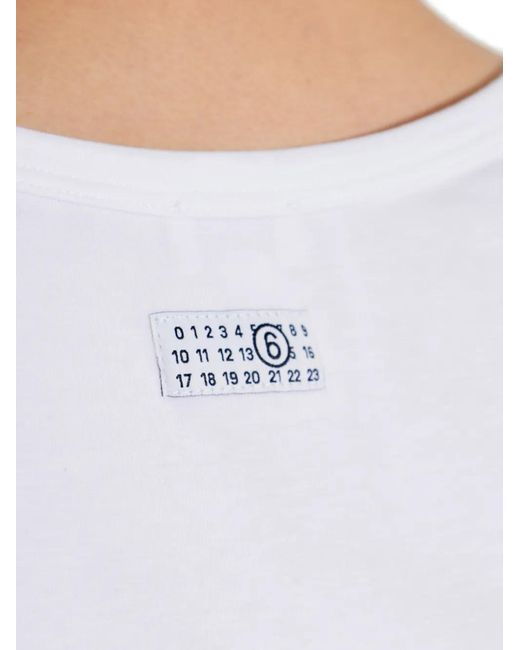 MM6 by Maison Margiela White Logo-Patch Vest for men