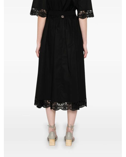 Twinset レーストリム スカート Black