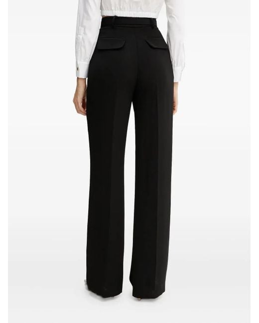 Elisabetta Franchi Black Pleated-Detail Trousers