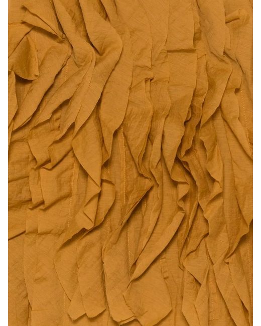 Alpha Studio Natural Ruffled Top