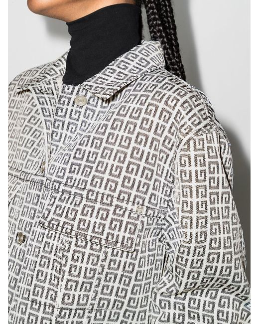 Givenchy Gray 4g Jacquard Denim Jacket