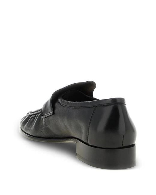 The Row Black Soft Loafers