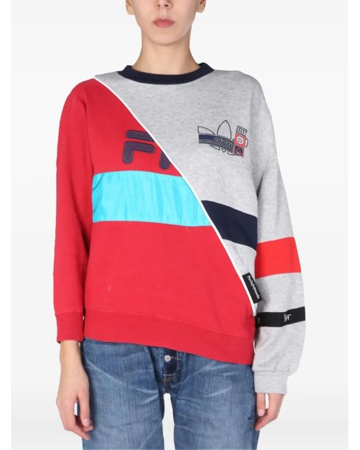 1/OFF Red Colourblock Logo Sweatshirt