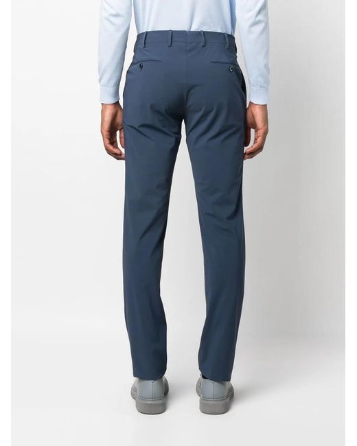 PT Torino Blue Mid-Rise Skinny-Cut Trousers for men