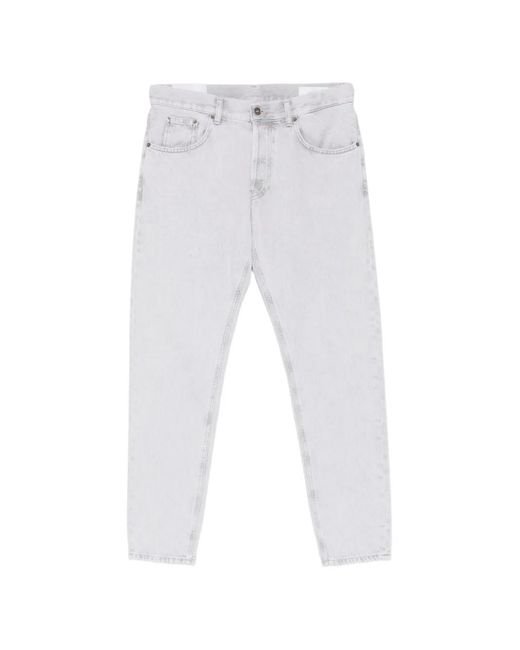 Dondup White Dian Cotton Denim Jeans for men