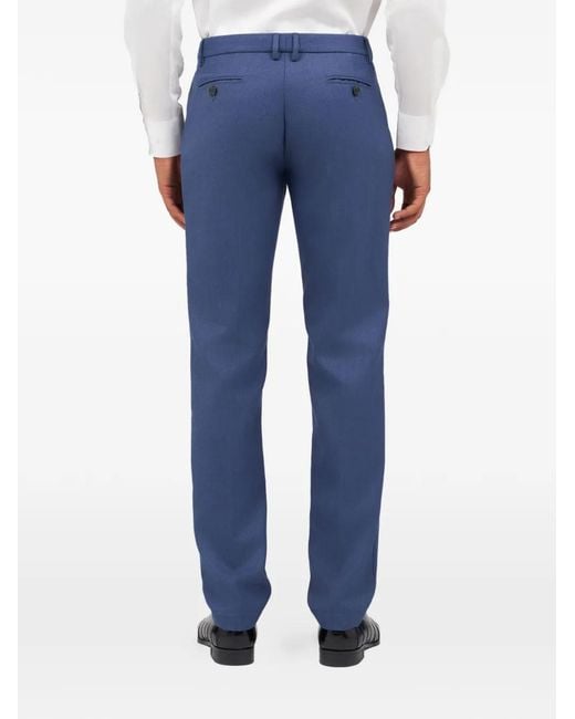 Roberto Cavalli Blue Pleated Trousers for men
