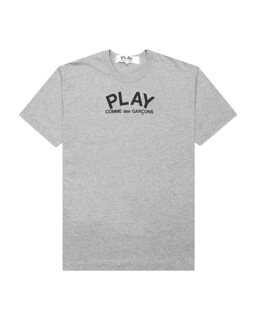 COMME DES GARÇONS PLAY Gray Comme Des Garçons Play Cotton T-shirt