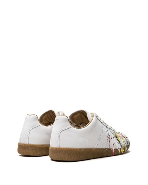 Maison Margiela White Replica Painter Low Top Sneaker