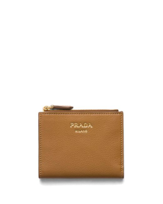 Prada Brown Bi-fold Leather Wallet