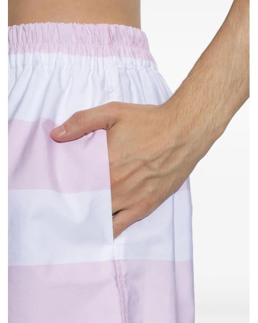 Jacquemus Blue Striped Jacquard-Pattern Shorts