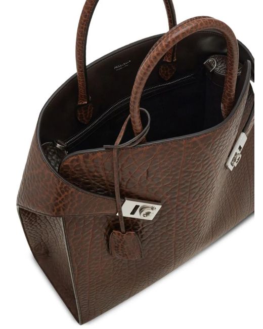 Ferragamo Hug Tote Bag mit Gancini-Schnalle in Brown für Herren
