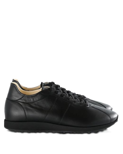 The Row Black Leather Lace-Up Sneakers for men