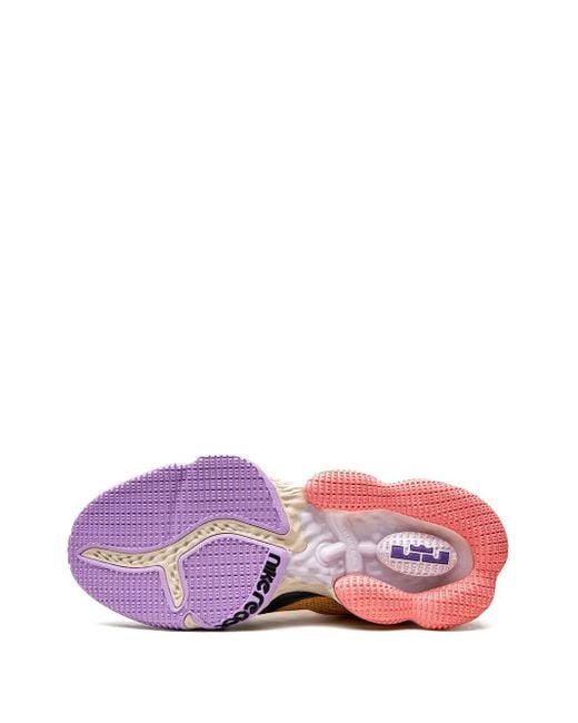 Nike Purple Lebron Xix Low "Mismatch" Sneakers