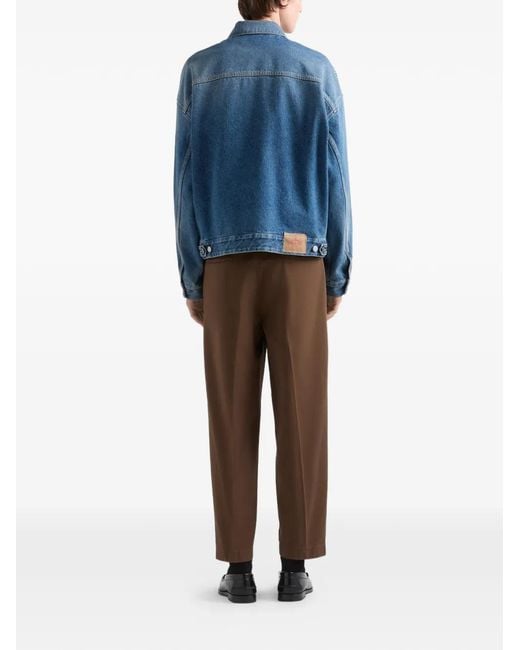 Prada Blue Denim Blouson Jacket for men