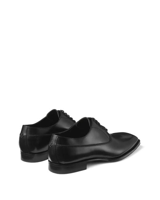 Jimmy Choo Black Foxley Leather Oxford Shoes for men