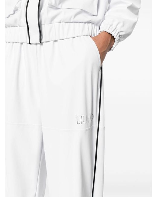 Pantaloni traforati in finta pelle di Liu Jo in White