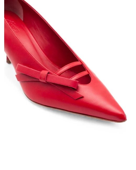 Gia Borghini Red Oli Bow-Detail Pumps